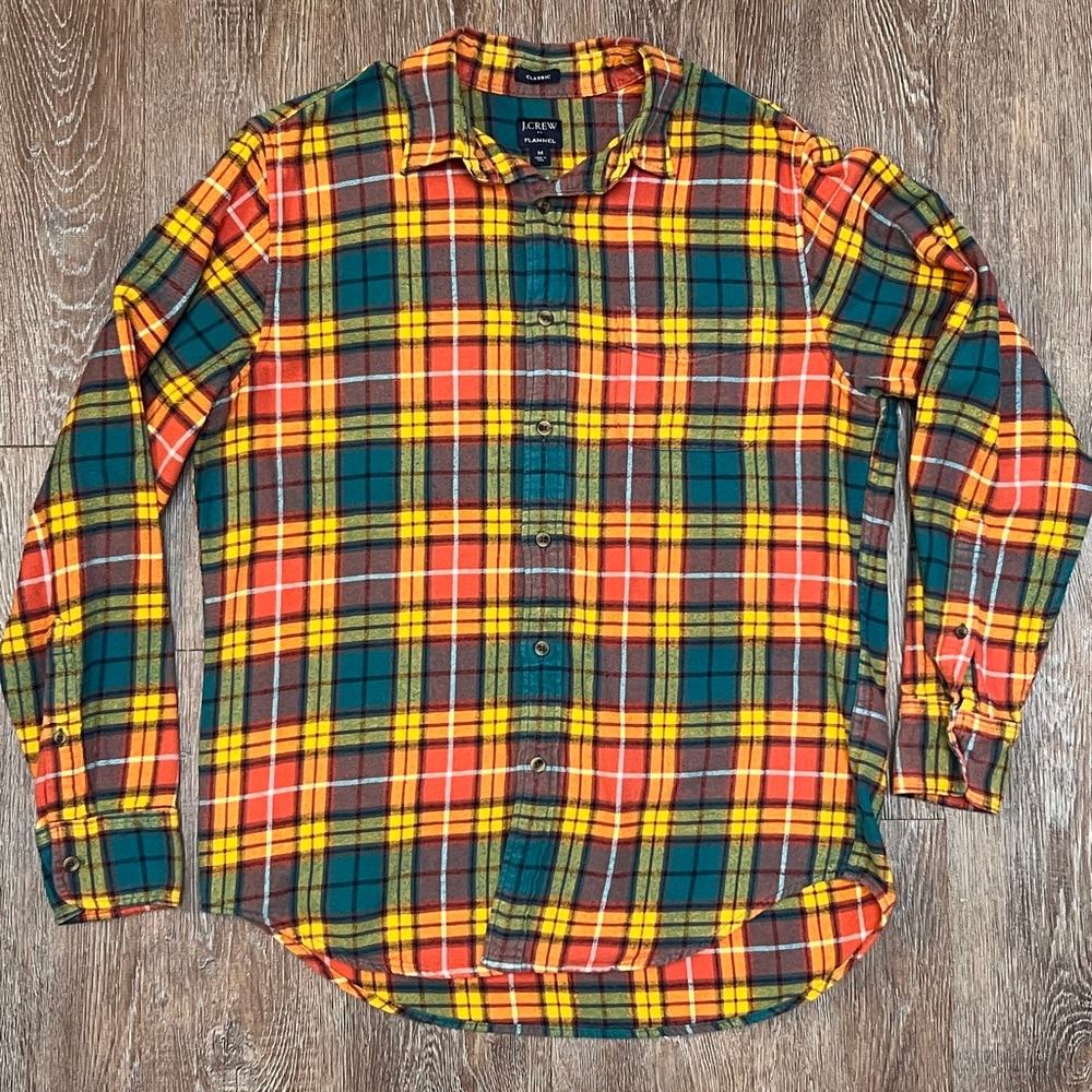 J.Crew Classic Flannel Shirt - Multi-Color Plaid - Women’s Medium